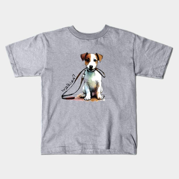 WALKIES - Jack Russell Terrier Kids T-Shirt by ZogDog Pro